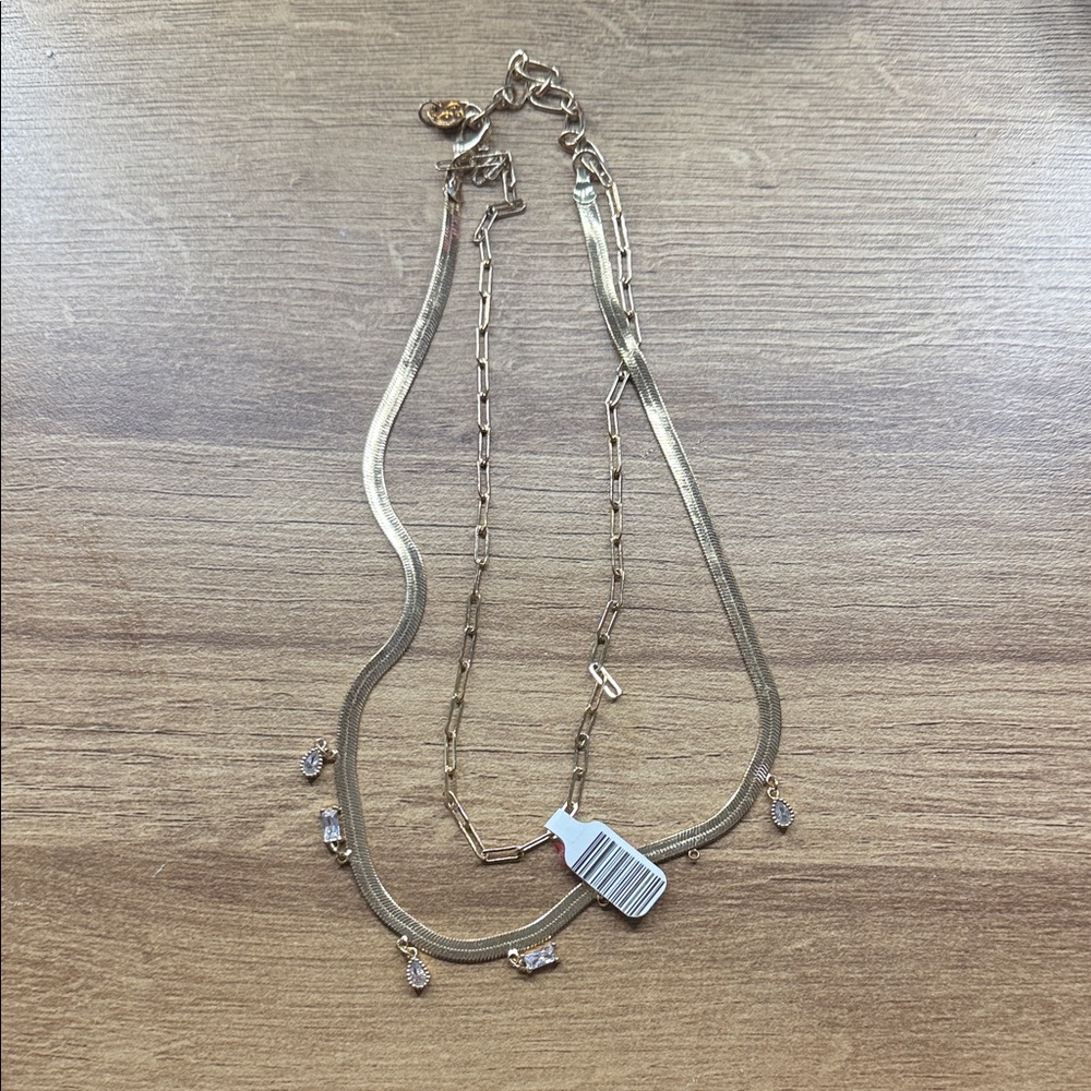 Elegant Gold Layered Necklace Set